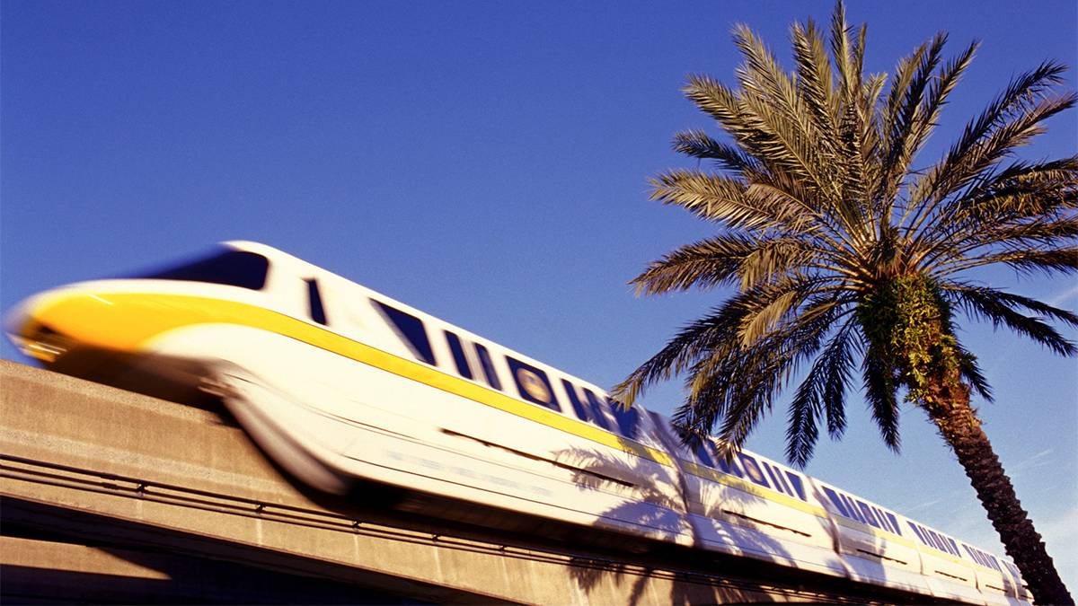 Monorail at Disney World in Orlando, FL USA
