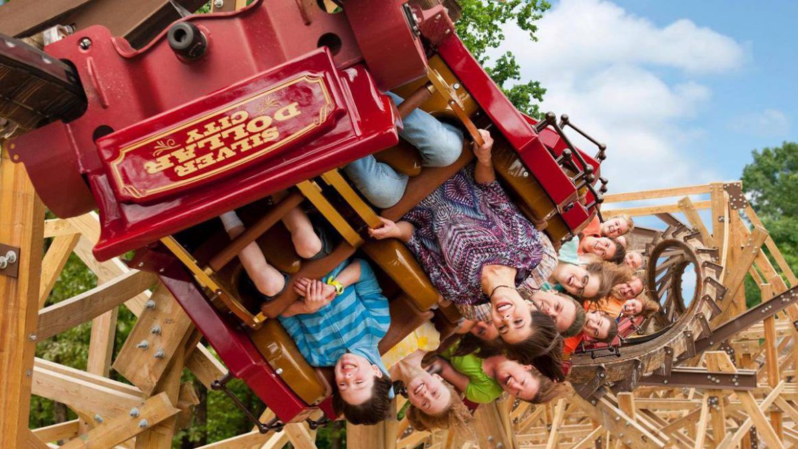 outlaw run roller coaster at silver dollar city in Branson, Missouri, USA