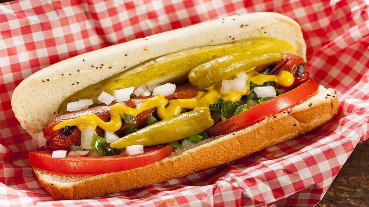 hot dog for Hot Dog Fest in Chicago, IL, USA